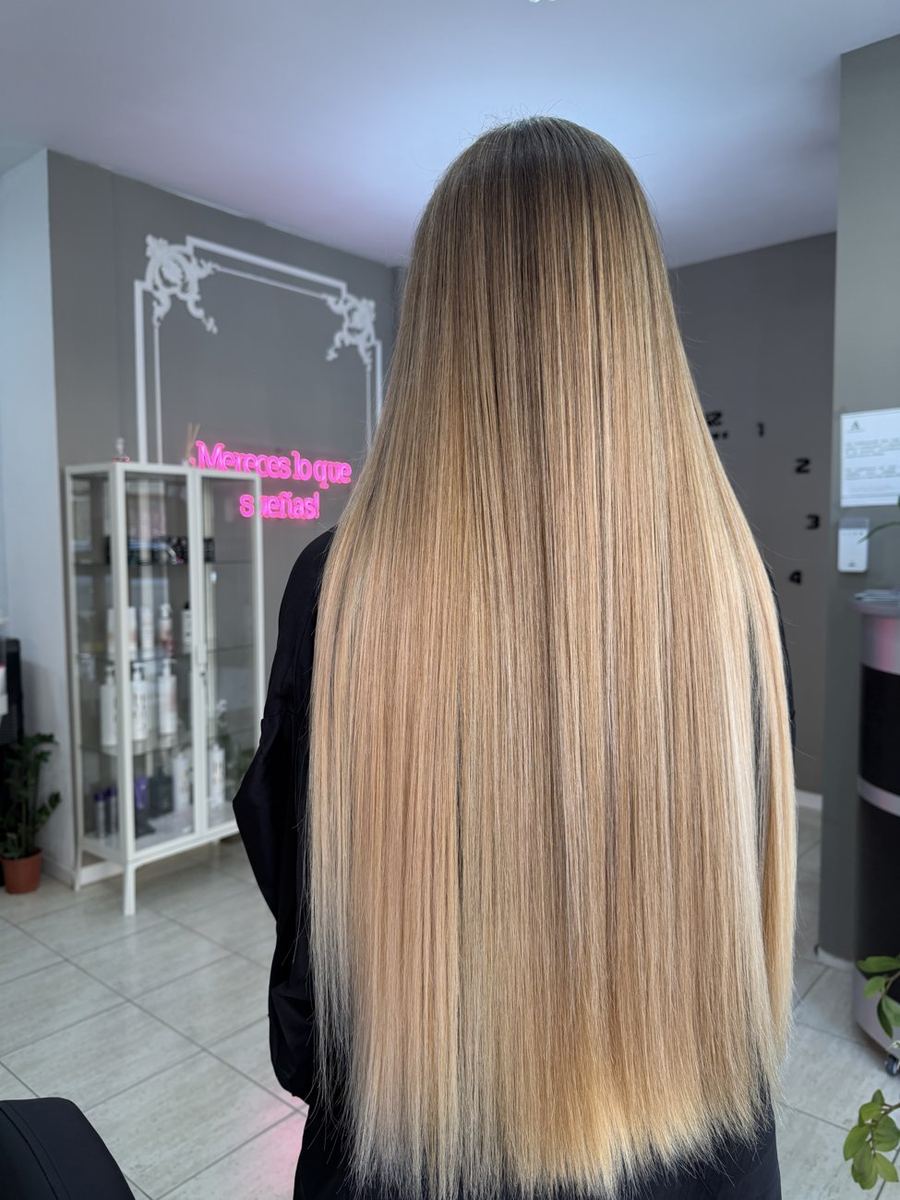 Rubio y mechas — trabajo del estudio