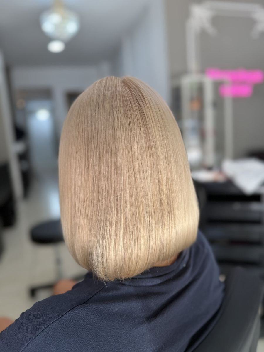 Rubio y mechas — trabajo del estudio